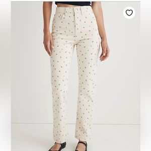 Madewell 90s straight jean in daisy drizzle